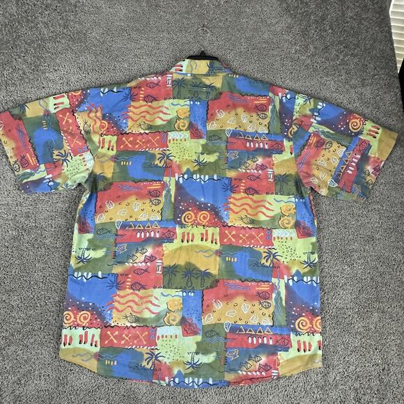VTG The Territory Ahead Shirt Mens 2XL Abstract Hawaiian Polynesian Tribal 90s - Picture 9 of 14